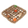 Bird Foraging Wall Toy Boredom Relief Seagrass Hand Woven Parrot