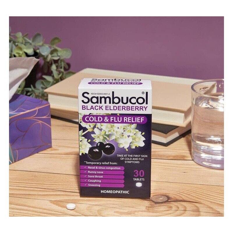 Sambucol 6 Pack-Sambucol Black Elderberry Cold & Flu Relief Tablets