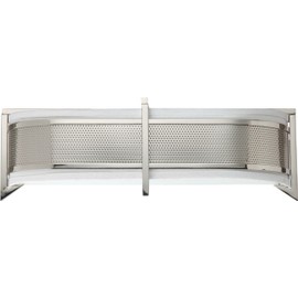 Nuvo Lighting 60/4448 Three Light Diesel Horizontal Sconce with Slate Gray Fabric Shade/Frosted Diffuser, CUL Damp Location, Polished Nickel