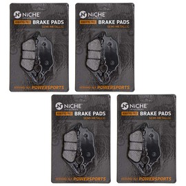 NICHE Brake Pad Set for Yamaha YZF R3 1WD-25805-00-00 Rear Semi-Metallic 4 Pack