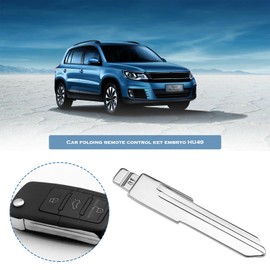 HU49 4pcs Replacement Remote Key Blade for VW T4 Flip Key Blank Uncut Metal Flip Key Replacement Part Silver