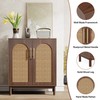 Tribesigns Set of 2 Rattan Sideboard Buffet Cabinet with Storage,