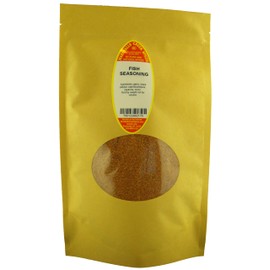 Marshalls Creek Spices FISH SEASONING NO SALT 11 oz. Kraft Stand Up Pouch ECO Friendly Recyclable Mailer
