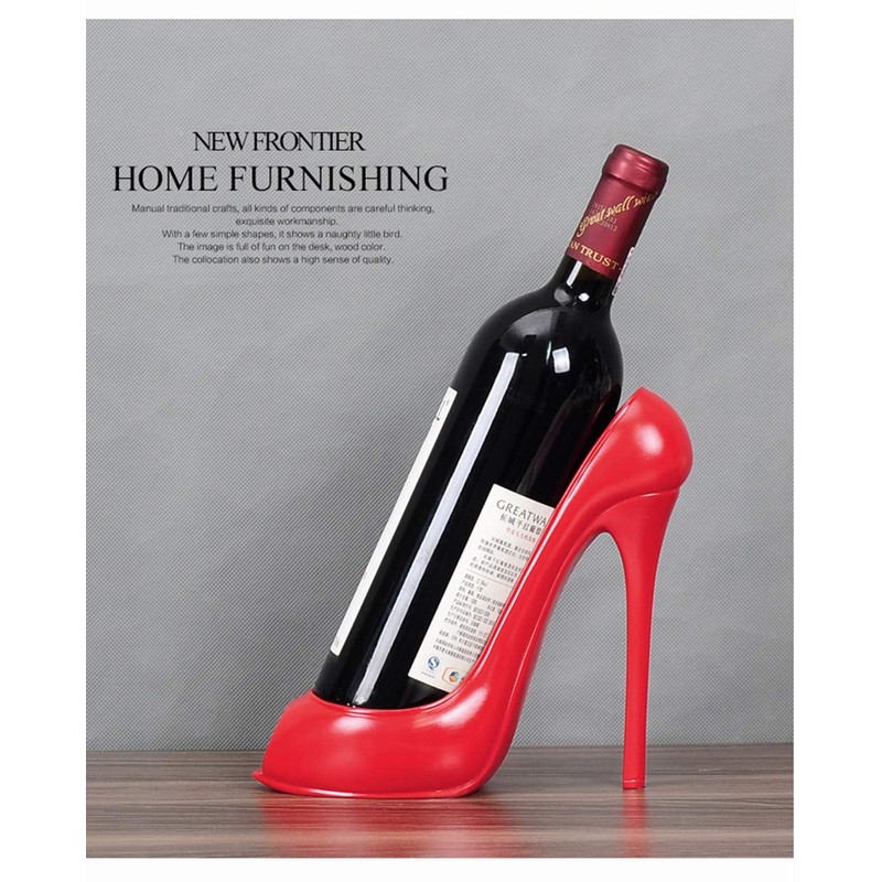 Fantasee High Heel Wine Bottle Holder Countertop Storage Stand for
