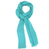 LES POULETTES - Cashmere and Modal Plain Scarf - Turquoise