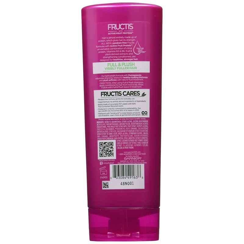 Garnier Hair Care Fructis Full and Plush Conditioner, 12 Fluid
