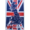 Great Britain Map Union Jack Flag Tea Towel United Kingdom