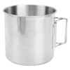4pcs Outdoor Stainless Steel Cup Foldable Handle Nesting Cups for