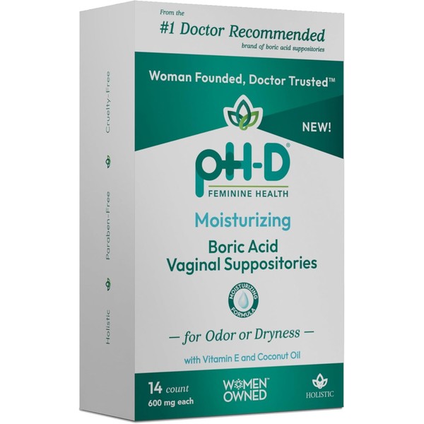 pH-D Feminine Health Support - Boric Acid Moisturizing Suppository -
