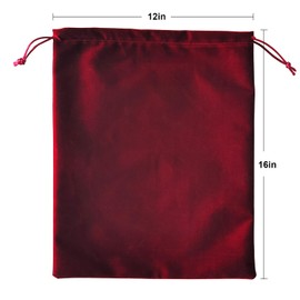X-Large Burgundy Velvet Cremains Urn Bag for Human Ashes - For Use Inside the Urn - Size 12" X 16" (380 Cubic Inches Capacity) - Includes a Resealable PE Material Ashes Storage Bag (Burgundy, X-Large)