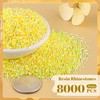 8000PCS 3mm Resin Jelly Rhinestones in Bulk (Lemon Yellow AB),