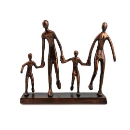 HomeRoots 13" Copper Aluminum People Tabletop Sculpture