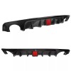 ZXMT Carbon Fiber Style Rear Bumper Diffuser Lip W/ LED