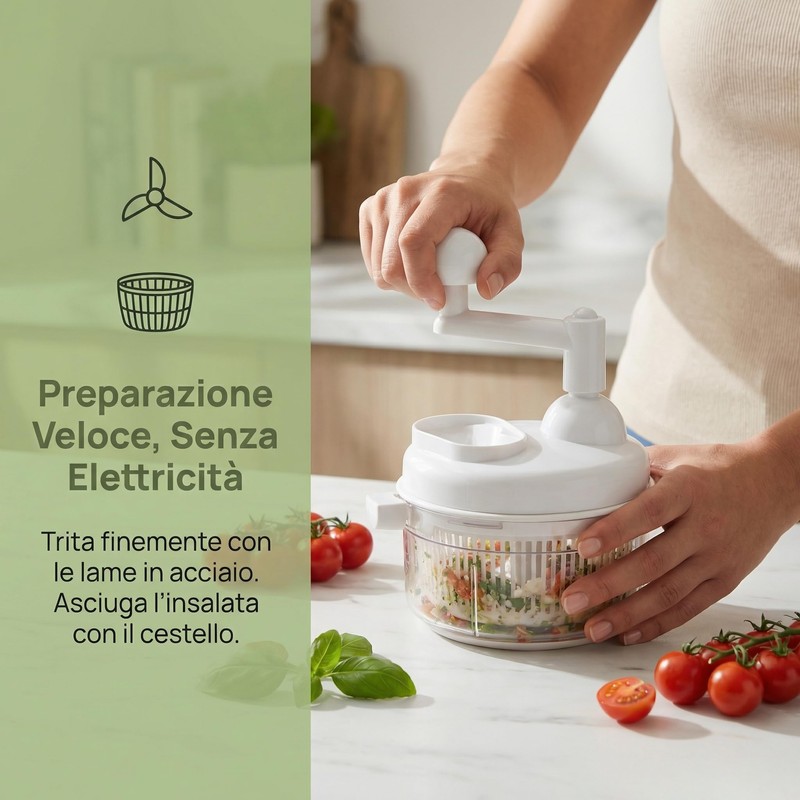 Manual Food Chopper - Vegetable Manual Quick Chopper, Easy-Clean Food