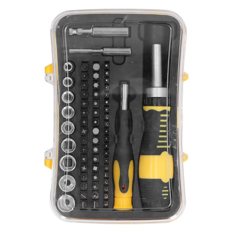 65Pcs Screwdriver Set Chrome Vanadium Steel SK‑1156 Ratcheting Electronics Repair