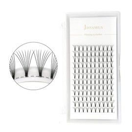 JINYANHUA Premade Eyelash Fans Extension 8-15mm Length 4d/5d/6d/7d/8d 0.07mm Short Stem Handmade Fans Premade Professional Eyelash Extensions Faux Mink (14mm, 8D-0.07-C)