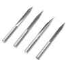 4Pcs VShaped Carving Cutter 2Edged Engraving Bit 4x0.4x15°/4x0.4x20°/4x0.4x25°/4x0.4x30°