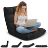 Avocahom Folding Floor Gaming Chair, 14-Position Adjustable Backrest, Skin-Friendly Flannel