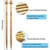 Weabetfu Bamboo Knitting Needle Straight Single Pointed 10-inch Length Knitting