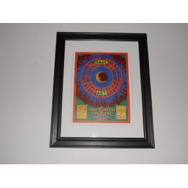 Cleveland Vinyl Framed Simon and Garfunkel In Central Park 1981 NYC Handbill Paul Simon 14" by 17" Poster