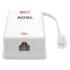 NECABLES DSL Filter for Phone Line 6 Inductors Version for DSL Band Interference Elimination and Static Noise Removing RJ11 6P2C Male to Female White