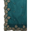 TRENDMALLS Women's Mono Net Kurta Lehenga Suit Set (TM.G112-Morpeach-S) Teal