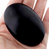 Rockcloud Oval Worry Stones,Palm Pocket Energy Stone,Healing Crystal with Velvet