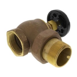 Steam Radiator Valve, Air Vent Temperature Control, 1-1/4" FIP x Male Union, Brass