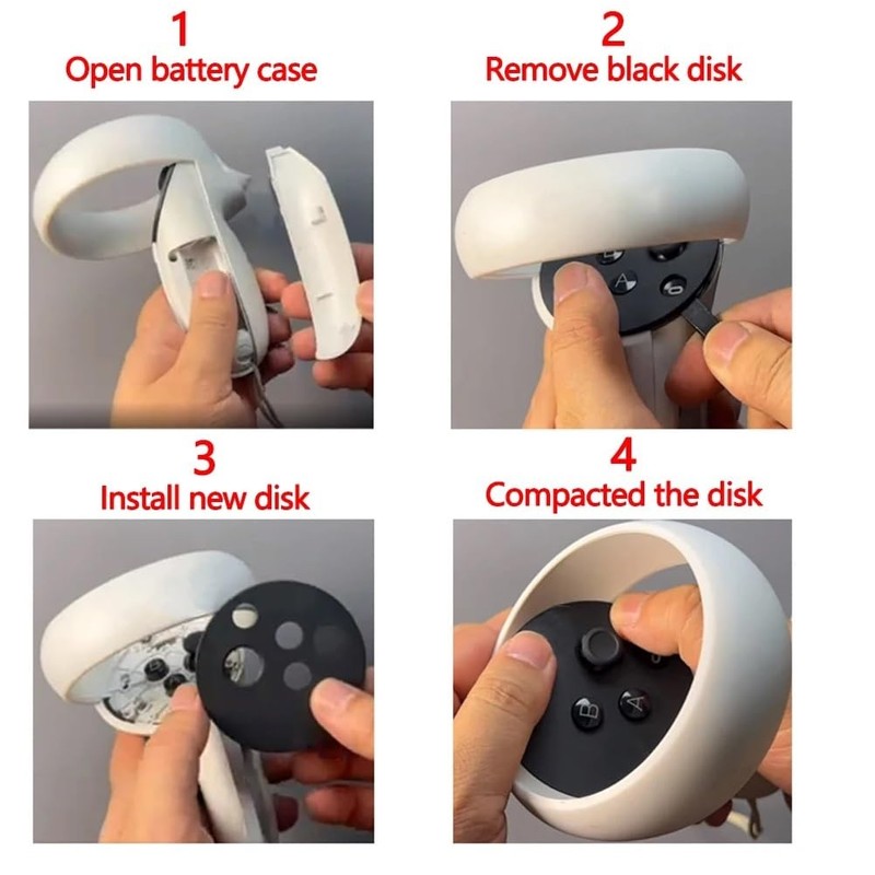 VicRole Black Controller Faceplate Cover for Meta Oculus Quest 2