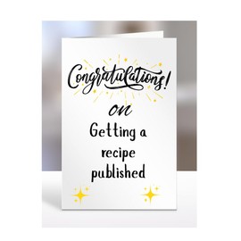 Congratulations on Getting a recipe published Card, Gifts for Men or Women, Presents for Christmas, Greetings Card, Him, Her, Female, Male, A5-113_195