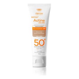 Protector Solar Facial Dermatológico con Color Darrow Actine Colors FPS50+ Bloqueador Solar Facial para Piel Mixta y Grasa Anti Oleosidad Tono Medio 40g