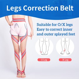 GHORTHOUD O/X Legs Correction Belt Legs Posture Corrector Band Unisex O/X Legs Type Legs Bandage Lightweight Pediatric Straighten Belt for Men Women and Children for Day and Night (Medium)