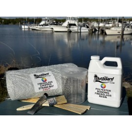 The Outboard Paint Shop Outboard Cowling Fiberglass and Resin Quart Kit