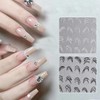 French Line Nail Stickers Black White Gold French Tip Nail
