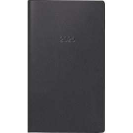 BRUNNEN Taschenkalender Mod. 753 2026 | A6, Kunststoff, schwarz