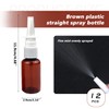 SYBL 12Pcs Empty Amber Plastic Fine Mist Sprayers Spray Bottle