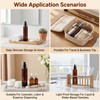 2 Pcs 100ml 3.4 oz Brown Plastic Airless Pump Bottles