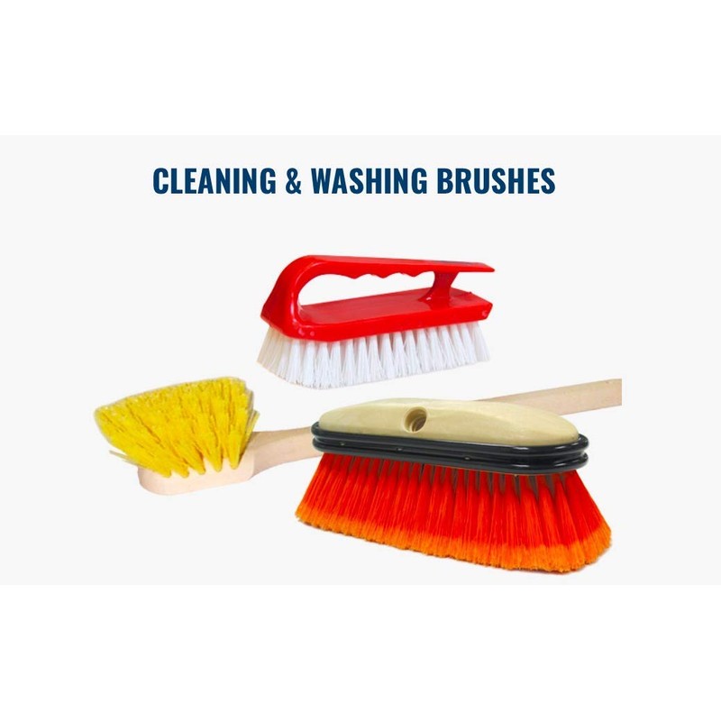 Weiler 79109 20" Utility Scrub Brush, Yellow Polypropylene Fill, Long