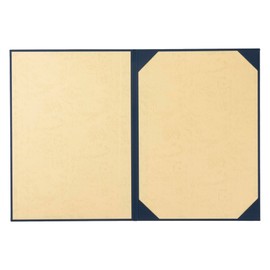 Mino Shokai Certificate File, Cloth, Navy, No Pad (A4, 9272-01)