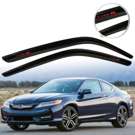 Unbranded For 13-17 Honda Accord Coupe Window Visor Rain Shade Guard Deflector w/ Type R