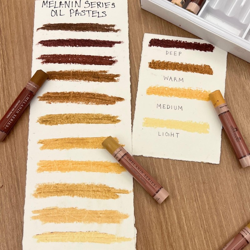 STAPLEDON ARTS Melanin Series Skin Tone Oil Pastels for Artists