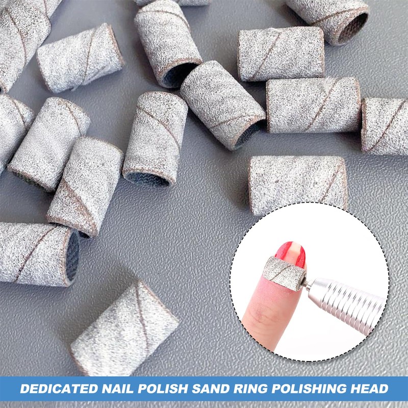 Sanding Sleeves Nail Cutter 240 Grit Sanding Caps Nail Sanding