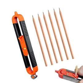 7 Piece Scribe Tool Kit, Durable Metal Scribing Tool and Wooden Marking Set for Woodworking Carpentry DIY Projects Multi-Size Precision Tools for Accurate Layouts Engraving Crafts