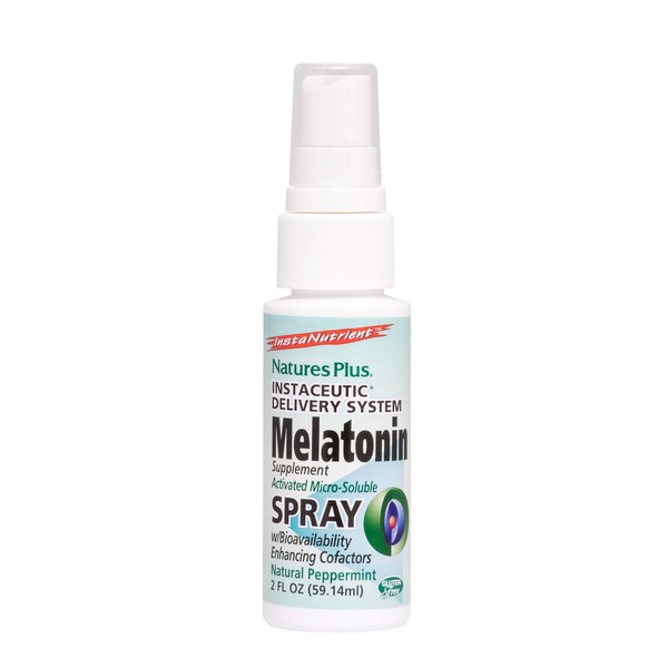 NaturesPlus Melatonin Lipoceutical Spray - 1.5 mg, 2 fl oz - Natural Peppermint Flavor - Sleep Support Supplement with Vitamin B6 and Vitamin E - Vegetarian, Gluten-Free - 80 Servings