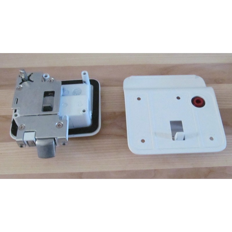 FIC 2 White RV Entry Door Lock Handle Deadbolt Keyed
