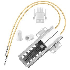 Dreyoo WB13K21 Gas Range Oven Igniter Compatible with GE Hotpoint Kenmore Gas Stove, Flat Oven Igniter with Connector Plug and Nuts, Compatible with Norton-501a IG9998 AP2020569 PS231280 WB13T10045