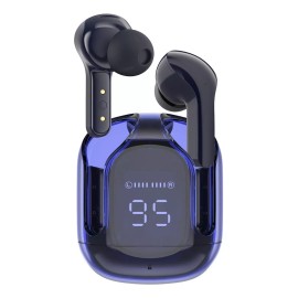 Acefast Audifonos Inalámbricos Pantalla Digital Reducción Ruido Ipx4 Color Azul Oscuro