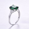 Bonlavie Women's 5.3ct Emerald Cut Created Green Emerald 925 Sterling