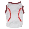Petitebella Baseball Print White Puppy Dog Shirt (Medium)
