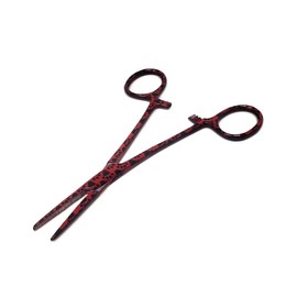 Dog/Cat Pet Ear Hair Puller 5.5" Hemostat Forceps Serrated STR Jaws Ear Care Forceps, Made of Stainless Steel-Helps In Cleaning Ear Nose Face Paws Hair-Multipurpose Works on All Kind of Hair, RED